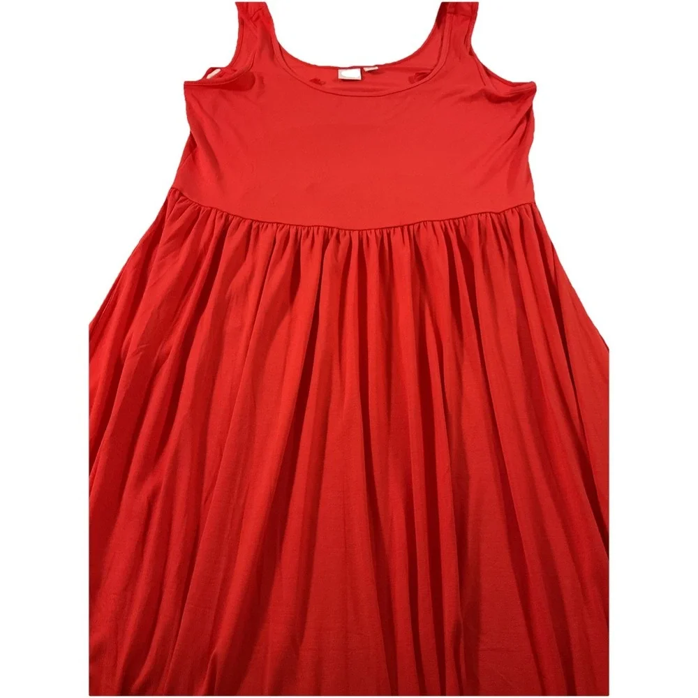 Gap Orange Fit & Flare Sleeveless‎ Knee Length Casual Rayon Dress Sz Small J5